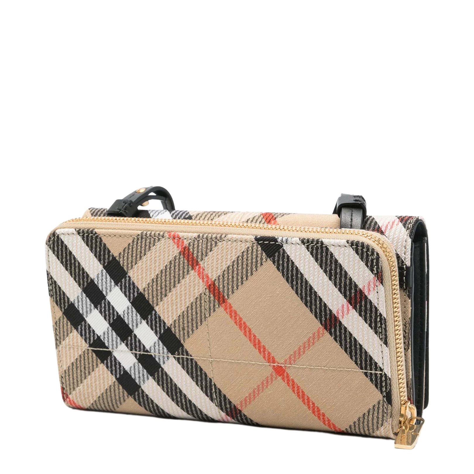 Snip Checked Foldover-Top Pouch