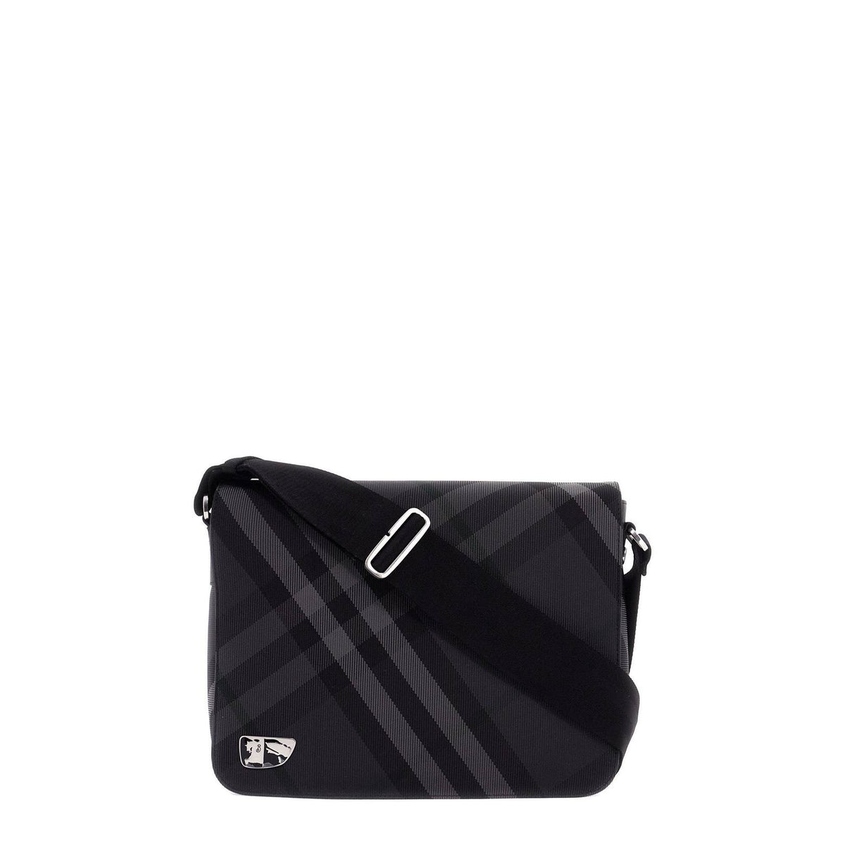 Burberry ered  checkered nylon messenger bag with