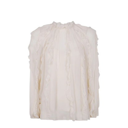 "FRILL" BILLOW BLOUSE WHITE