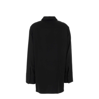 Black Satin Oversize Shirt