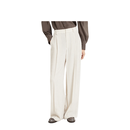Fluid Corduroy Sartorial Track Trousers with Jewellery