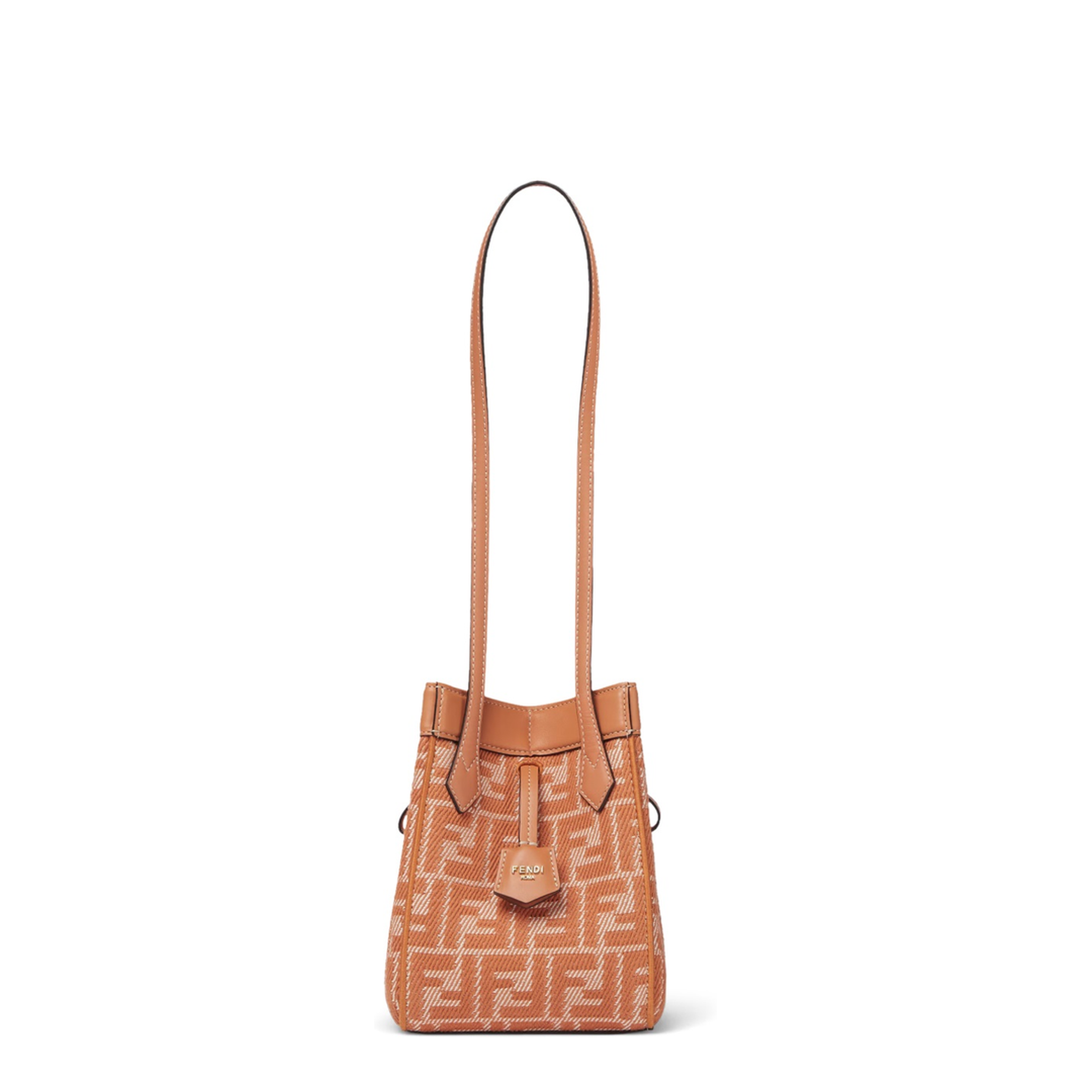 Origami Mini Denim Bucket Bags - Orange