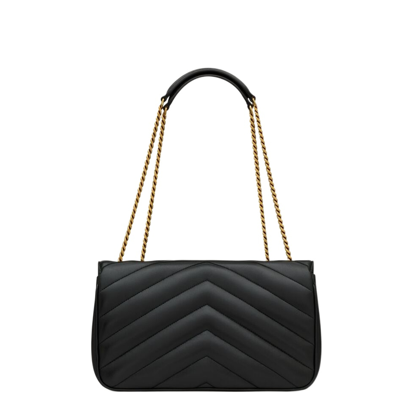 Loulou Medium Leather Shoulder Bags - Black