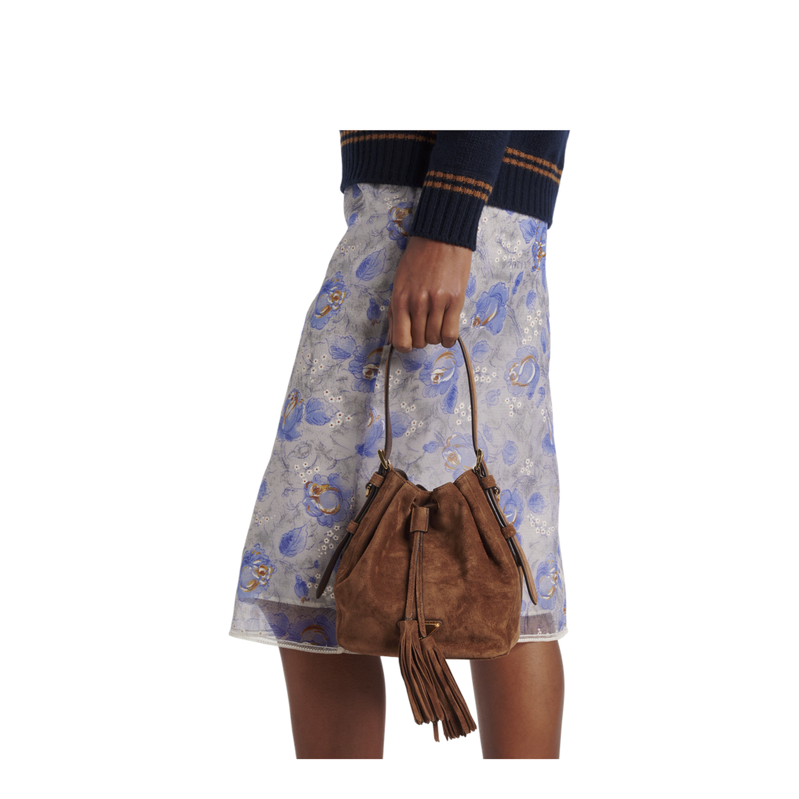 Caramel Suede Bucket Bag