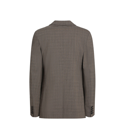 Single-breasted Jacket Brown in Wool Blend