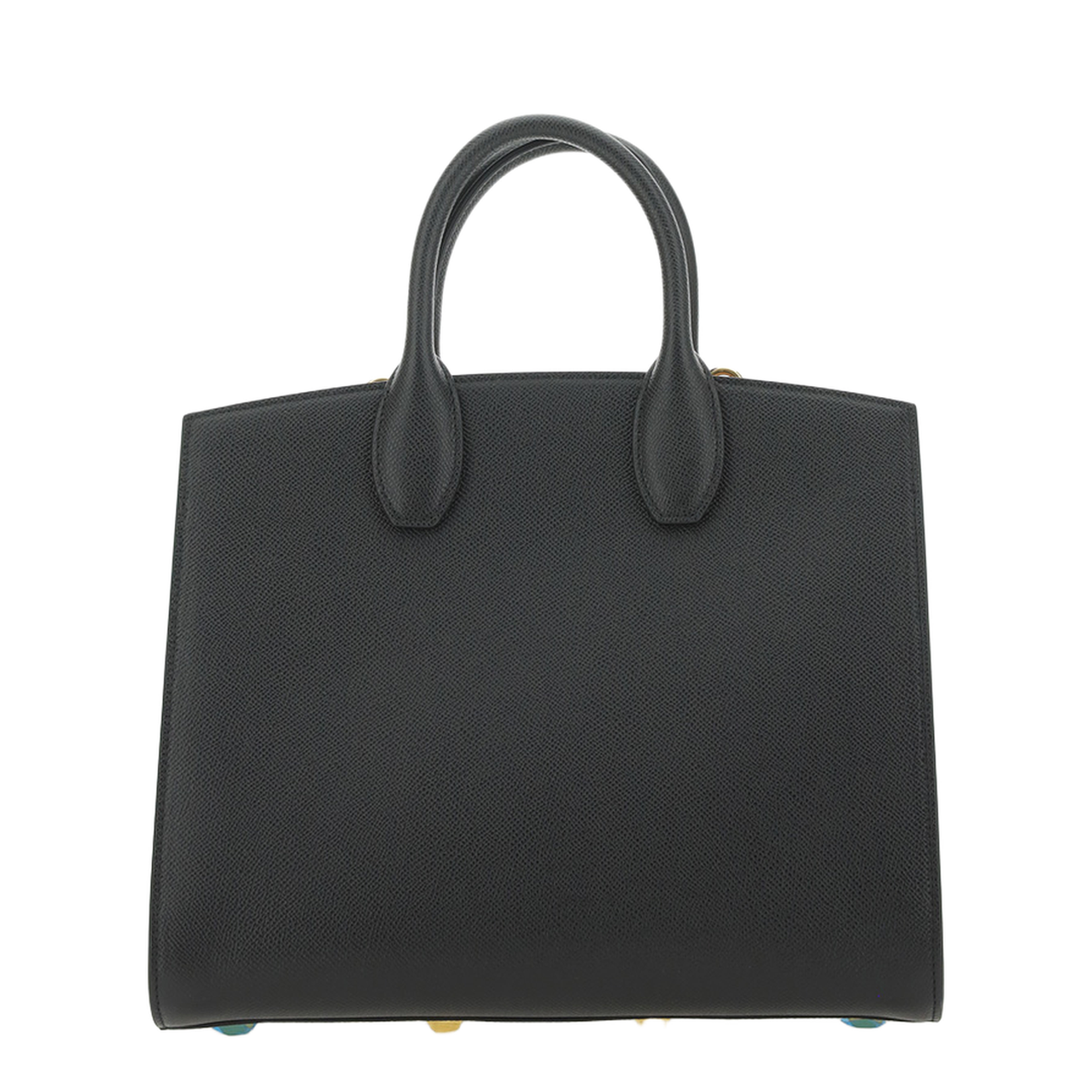 Studio Box Leather Top Handle Bag