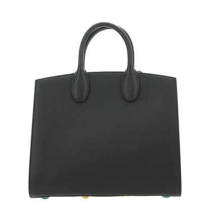Studio Box Leather Top Handle Bag