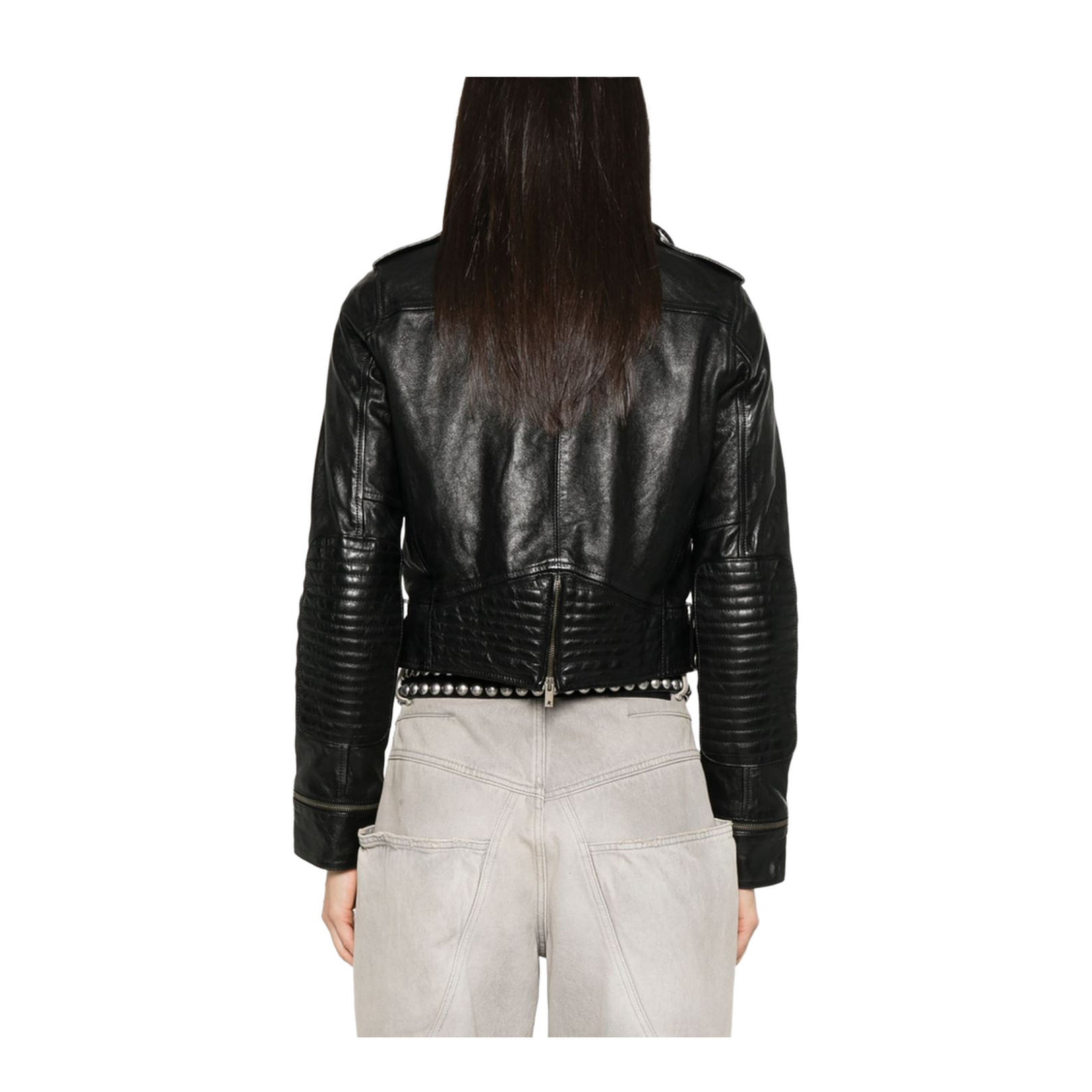 Leather Jacket with Shiny Effect