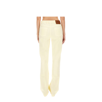 Embroidered-Detail Five-Pocket Design Jeans