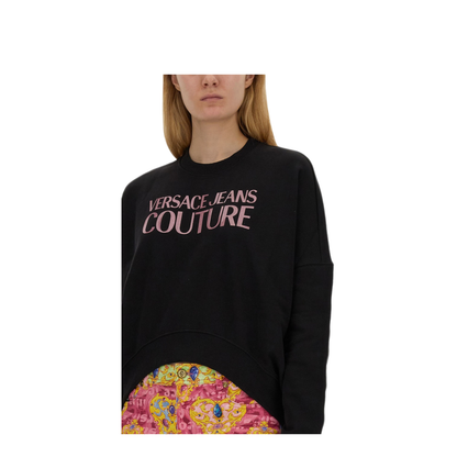 MAYFEYR - VERSACE JEANS COUTURE - Cropped Sweatshirt With Logo - 76HAIG03CF01G899