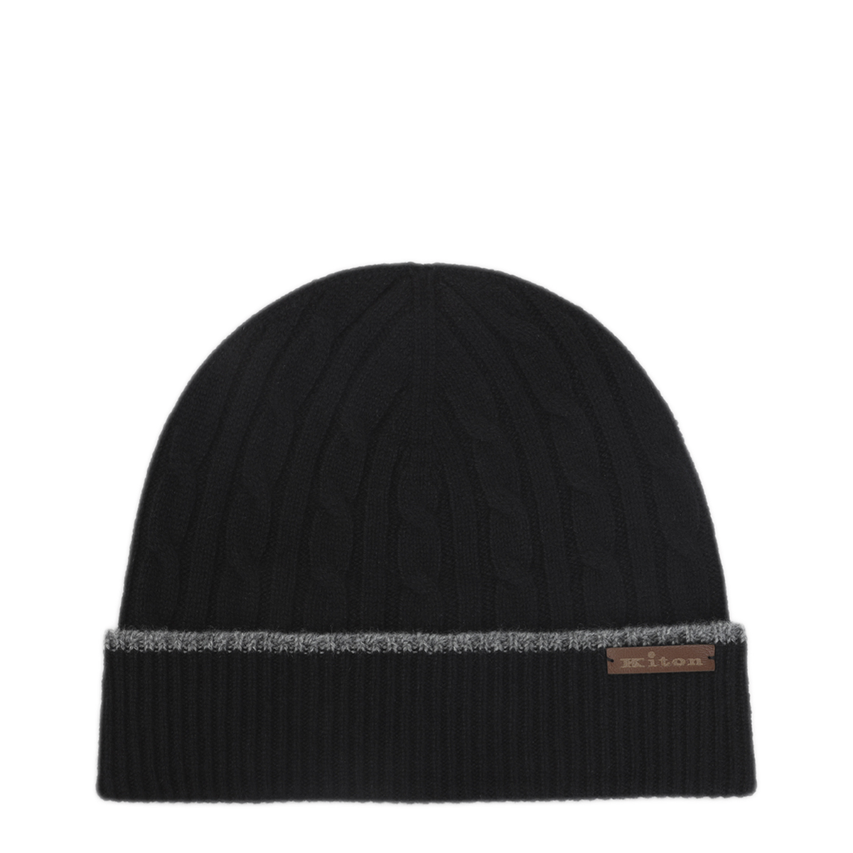 MAYFEYR - Kiton - Cable Knit Beanie - UCPL003K0236L04000NERO