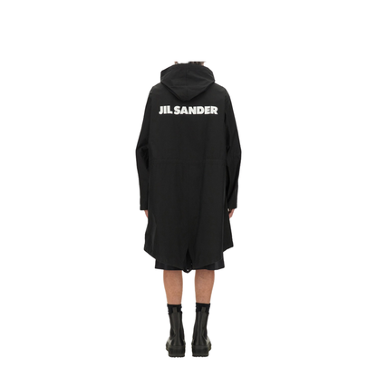 Big Logo Long Jacket - Black