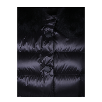 Down Jacket Featuring a Fur-Lined Hood