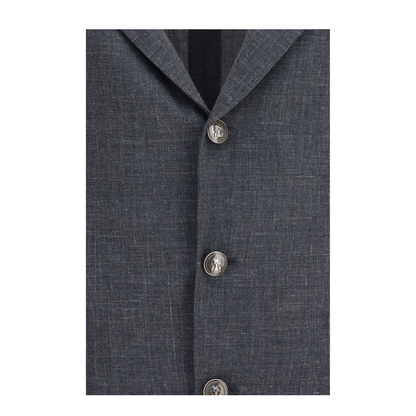 MAYFEYR - Brunello Cucinelli - Deconstructed Jacket In Flame-Textured Wool, Silk, And Linen - MZ4047BTD2