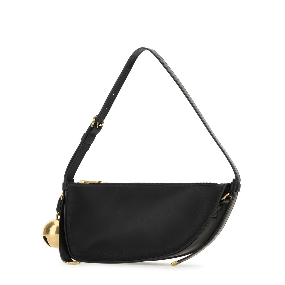 MAYFEYR - Burberry - Black Leather Shield Mini Shoulder Bag - 8077580A1189