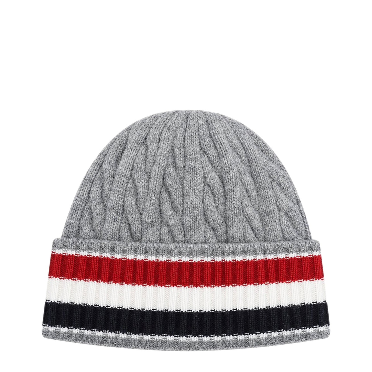 Light Grey Cable Knit Beanie