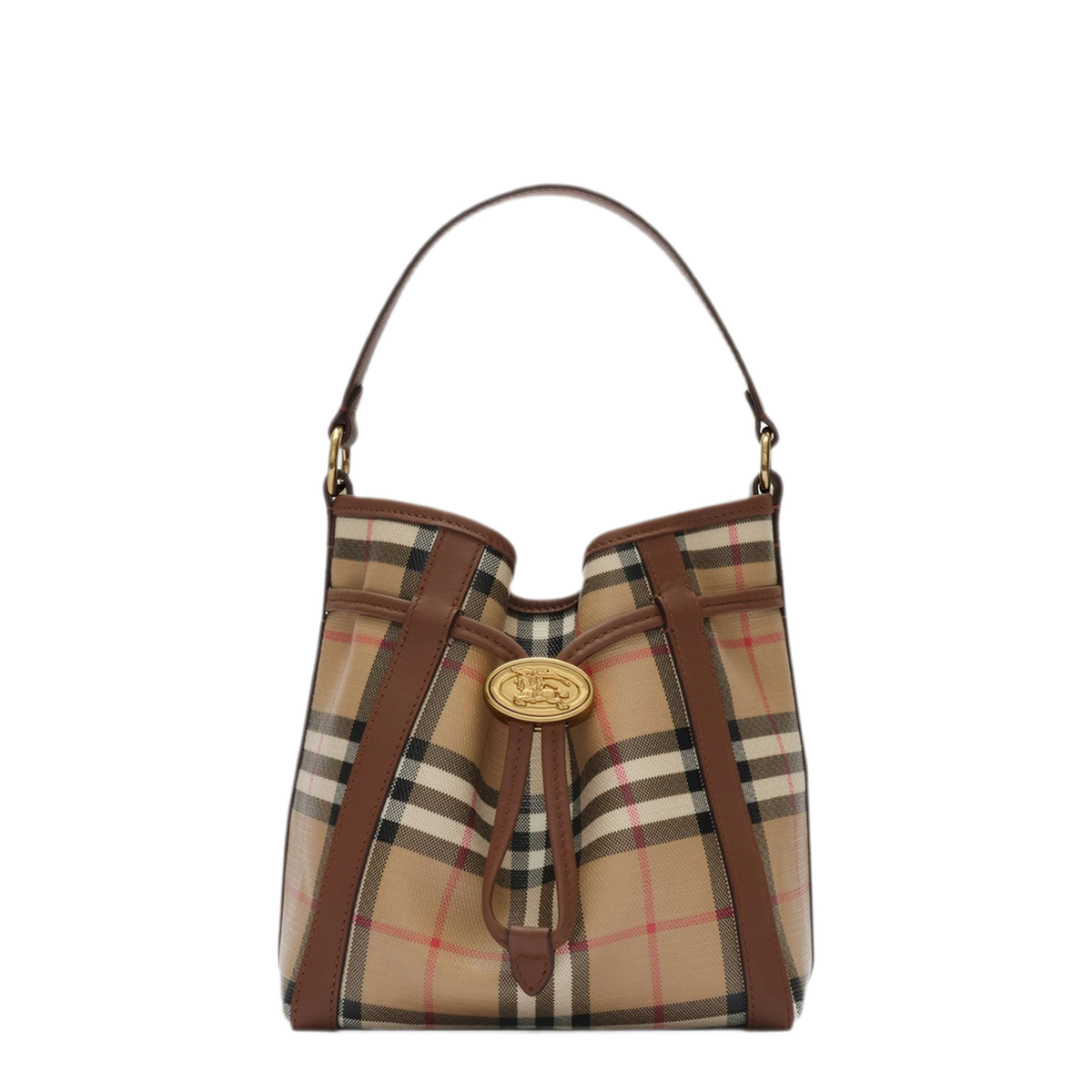 Mini Check Mini Canvas Bucket Bag - Archive Beige