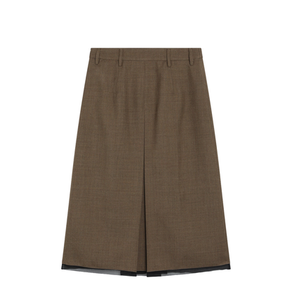 MAYFEYR - Prada - Tobacco-Colored Wool Skirt - P10A9OOO1PSWF0005