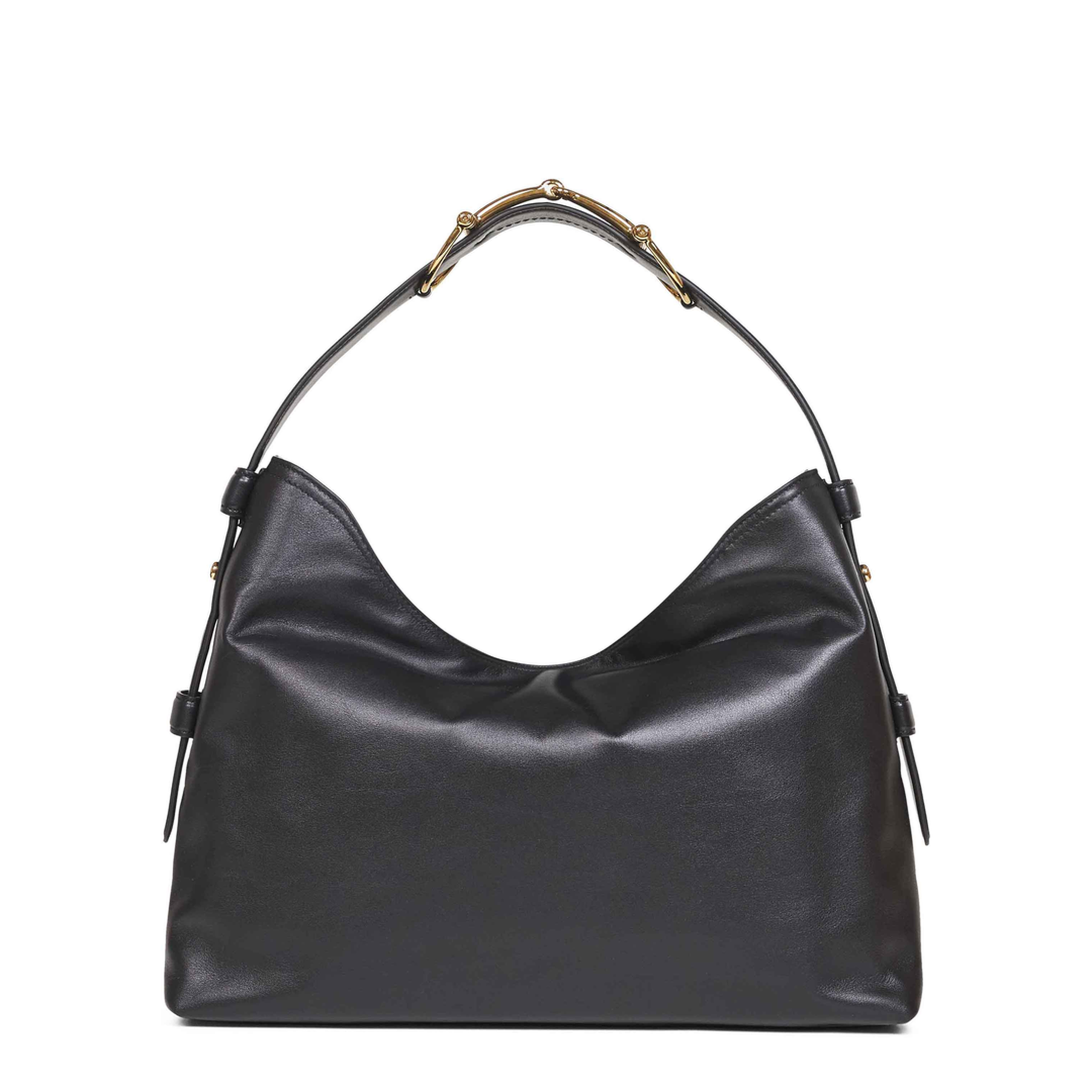 Beatrix Medium Leather Shoulder Bag - Black