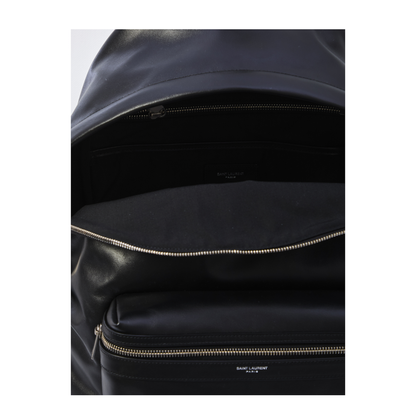 City Leather Backpack - Black