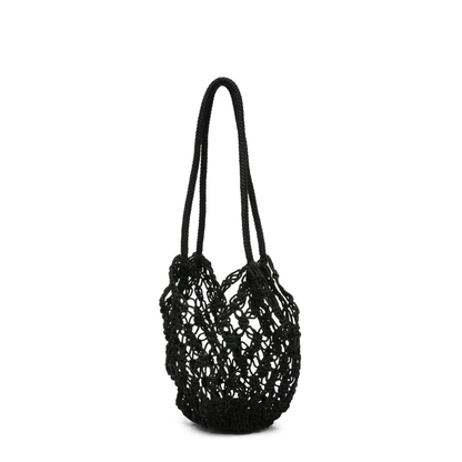 Cassandre Large Crochet Tote Bags - Black