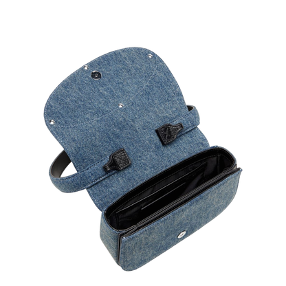 1DR Denim Shoulder Bag - Clear Blue