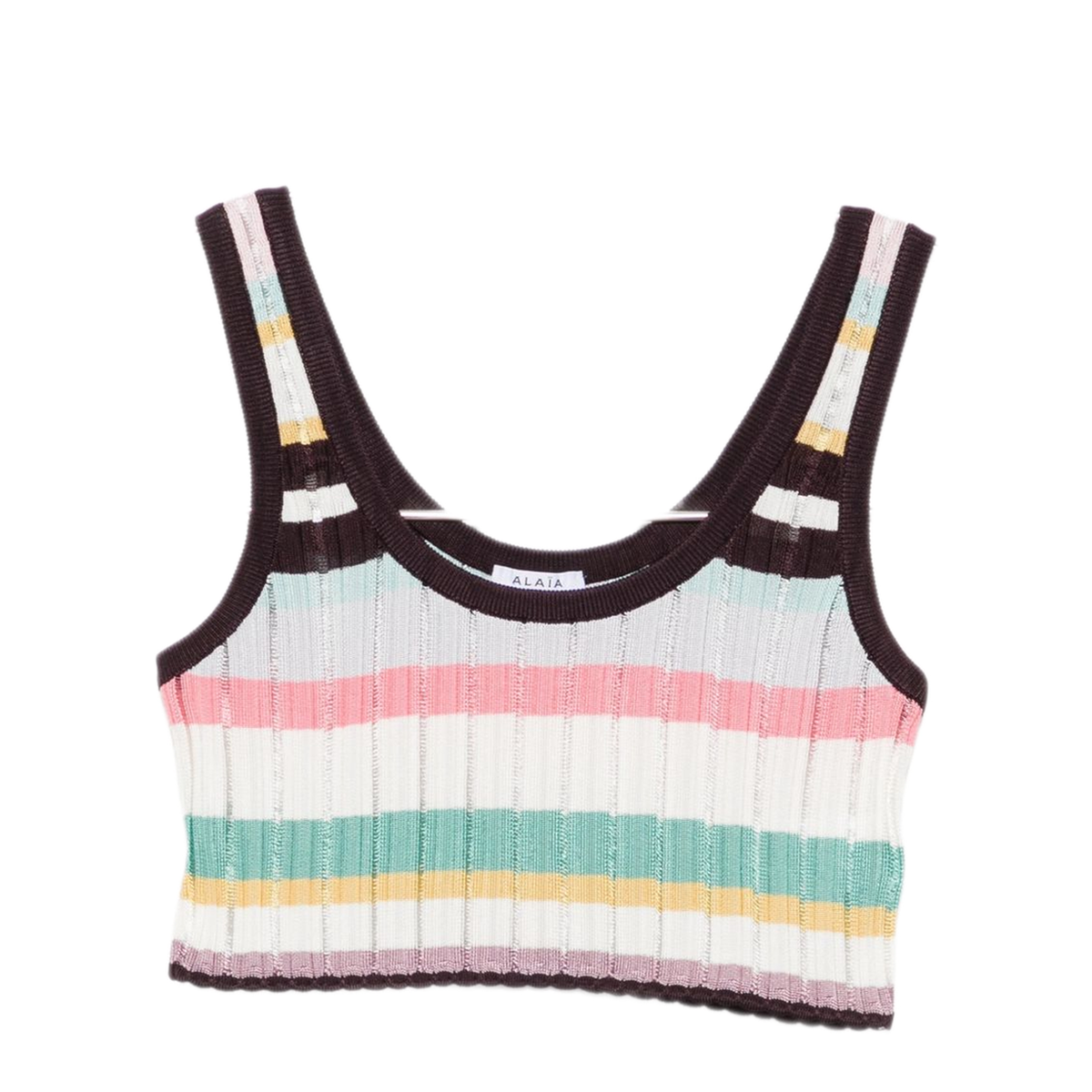 MAYFEYR - Alaia - Multicolor Striped Scoop Neck Top - AA9H1569K226D910