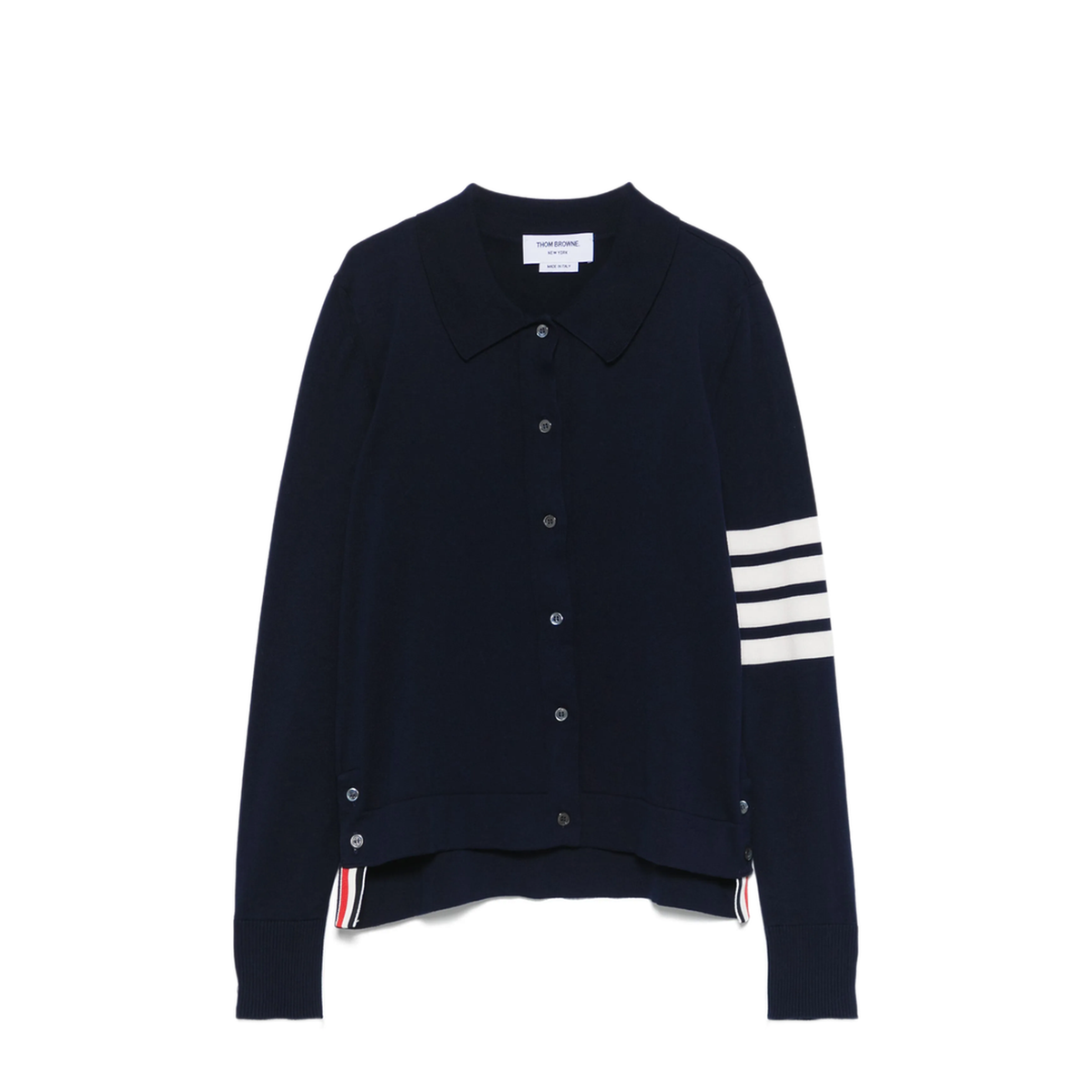 MAYFEYR - Thom Browne - Jersey Stitch Button Down Shirt Cotton 4 Bar Stripe - FKL003AY3036415