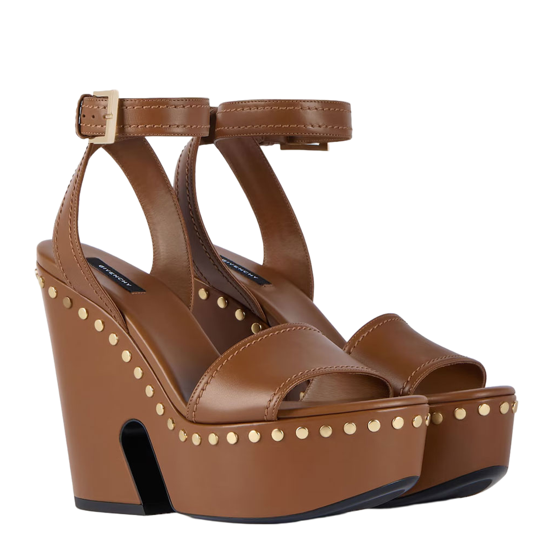 MAYFEYR - Givenchy - Clog Leather Platform Sandals With Studs Detail - BE30APE2FV
