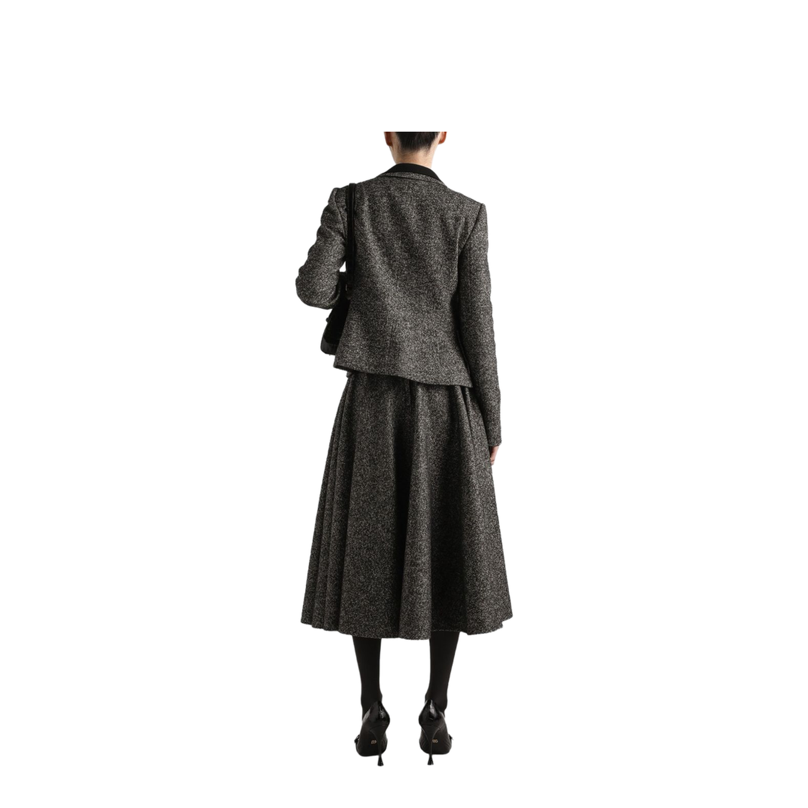 Single-breasted jacket in dotted wool blend