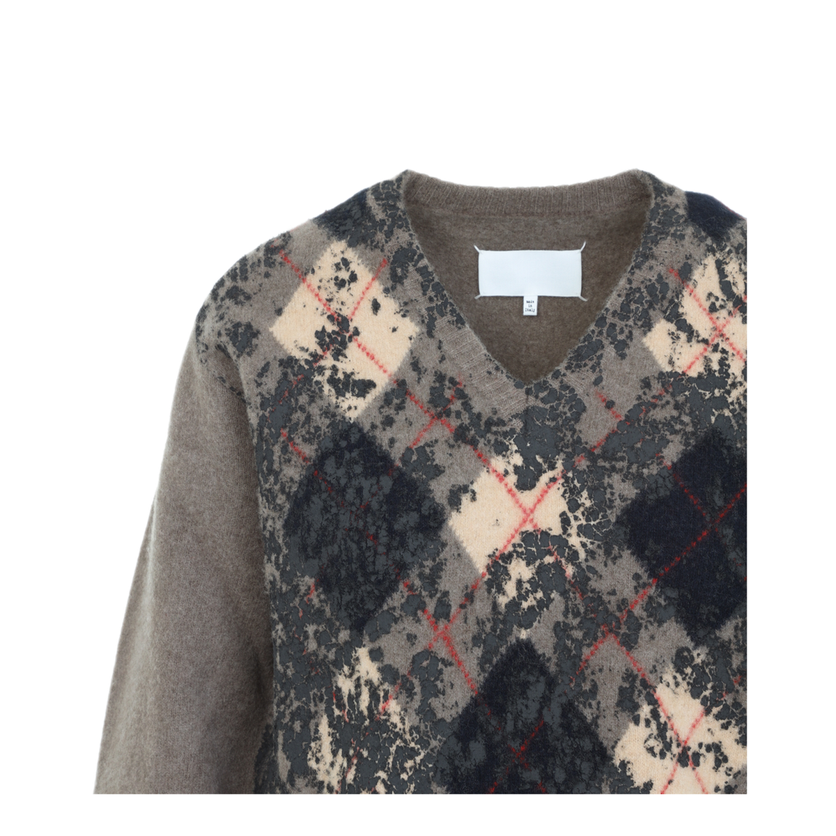 MAYFEYR - Maison Margiela - Overpainted Argyle Sweater - S67HN0017M13339002S