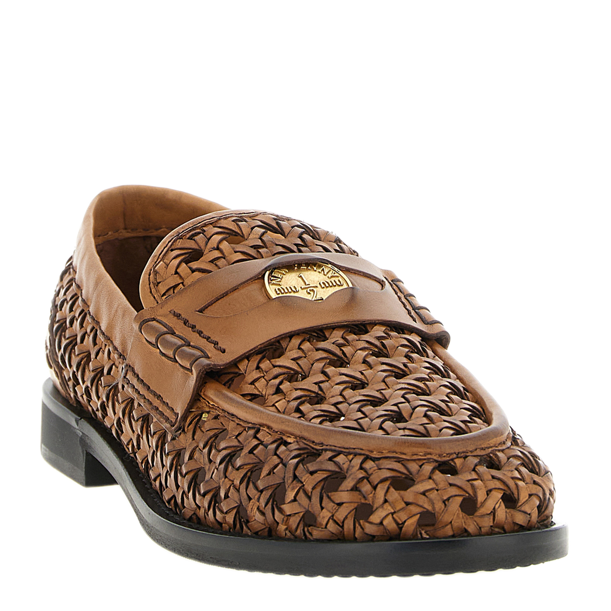 MAYFEYR - Miu Miu - Brown Leather Loafers - 5D683EF0153ZN7F0046