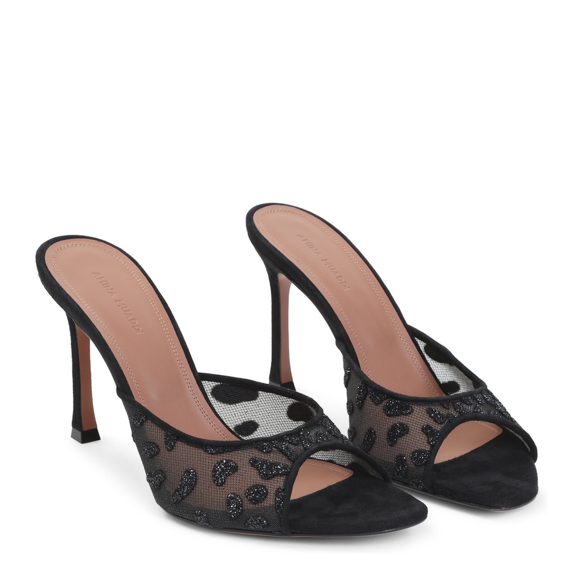 MAYFEYR - Amina Muaddi - Alexa Mesh Slipper 95 - 18S366590ALEBLACK