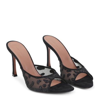 MAYFEYR - Amina Muaddi - Alexa Mesh Slipper 95 - 18S366590ALEBLACK