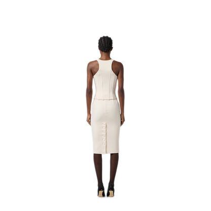 MAYFEYR - Elisabetta Franchi - Skirt Milk - GK19S56E2DZ9