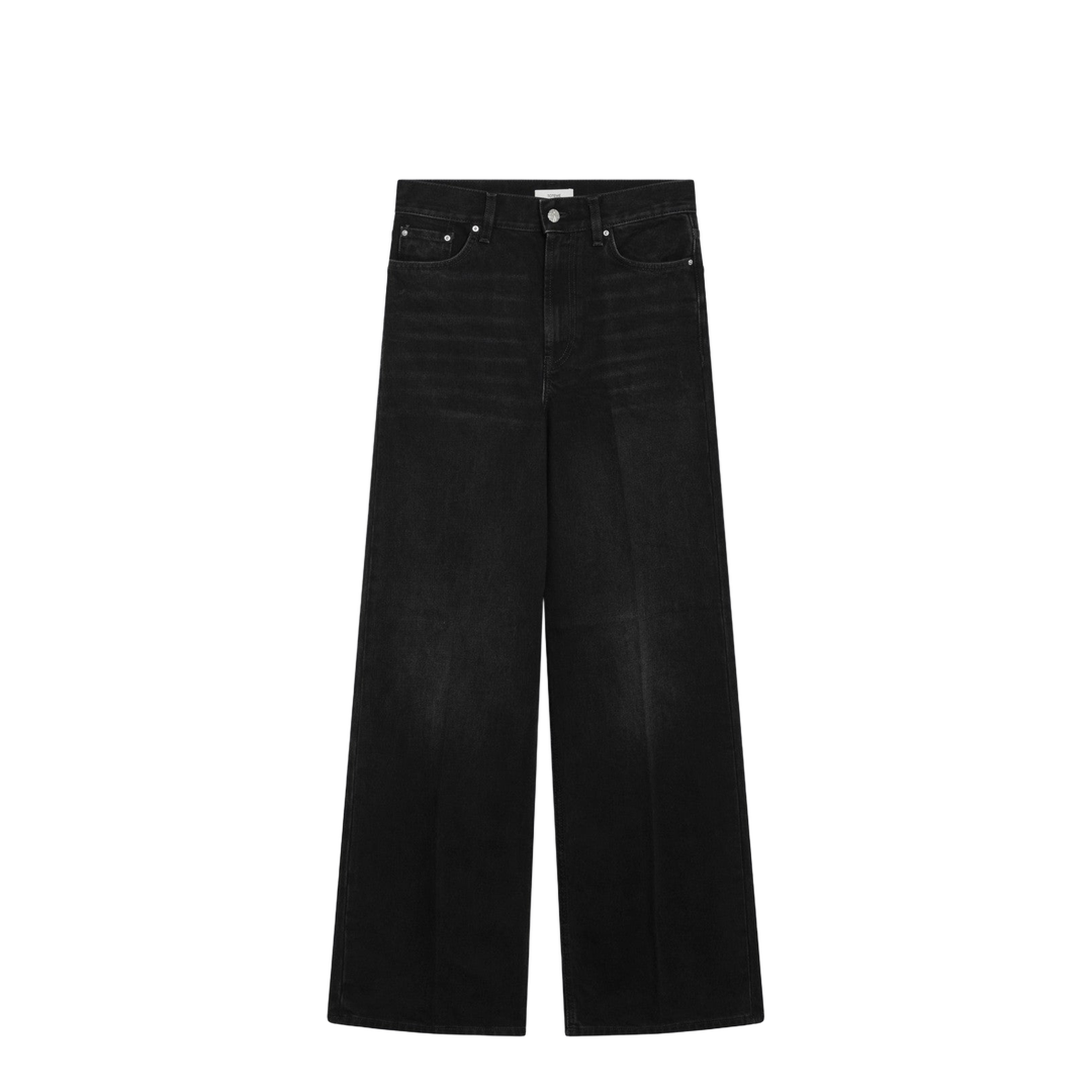 MAYFEYR - Toteme - Black Faded Effect Jeans In Organic Cotton - 251-WRB2426FB0046068