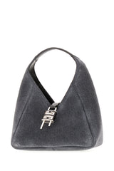 Mini G-Lock Denim Shoulder Bag, Silver Hardware