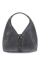 Mini G-Lock Denim Shoulder Bag, Silver Hardware