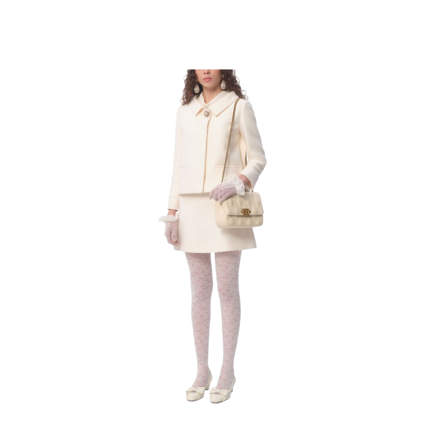 Crepe Couture Jacket In Beige