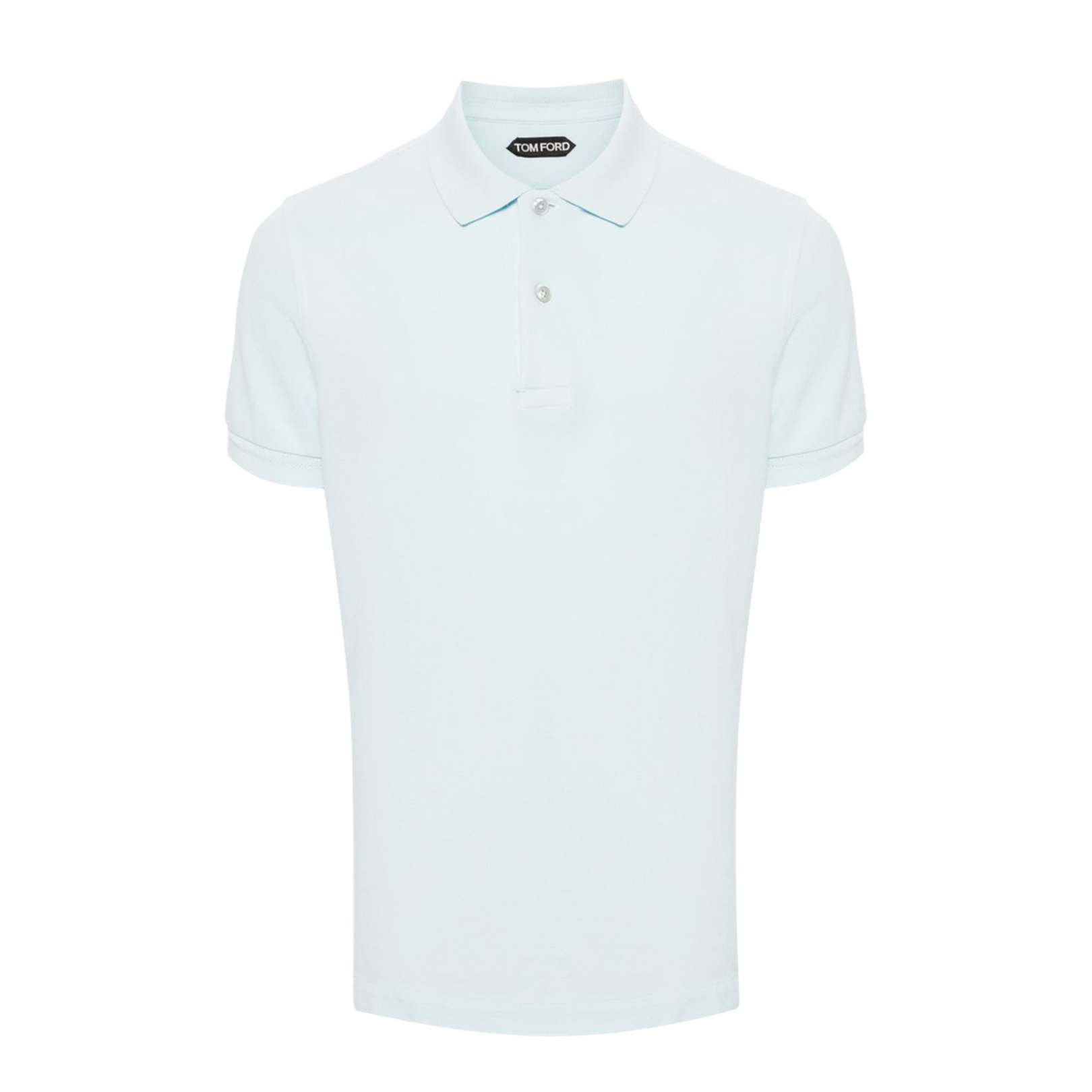 Short-Sleeve Polo Shirt in Clear Blue