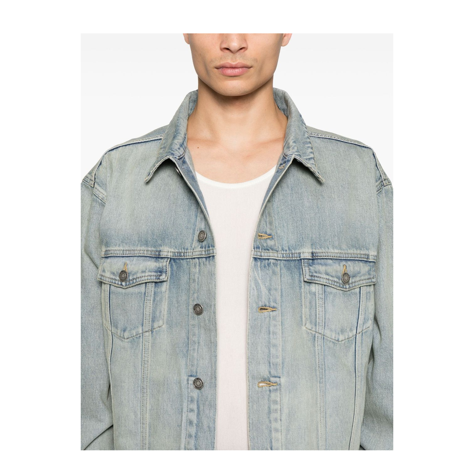 Trucker Jacket in Chicago Blue Denim
