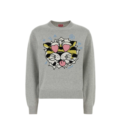 MAYFEYR - Kenzo - Grey Wool Blend Sweater - FG52PU7443LO93