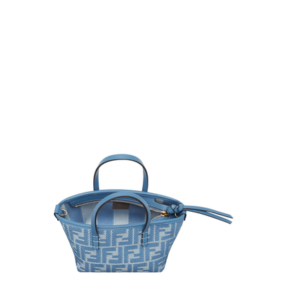 Roll Mini Canvas Top Handle Bags - Pastel Blue