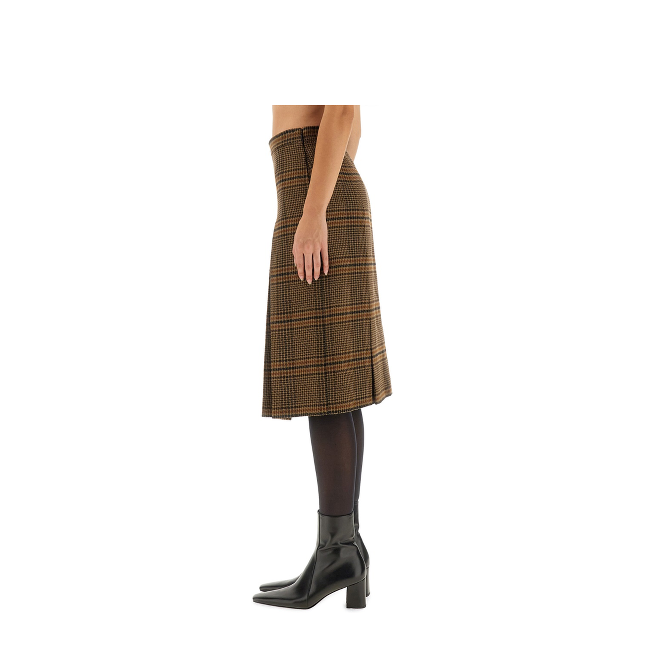 Wool and Cashmere Midi Skirt