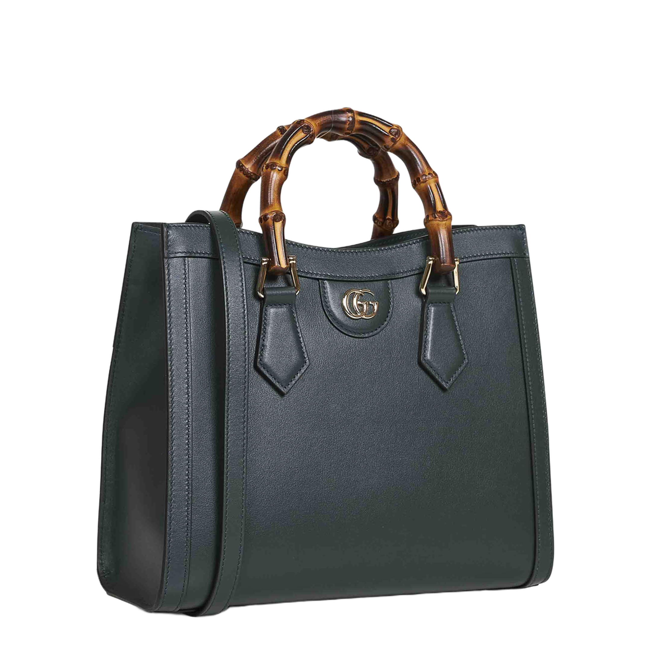 Diana Medium Leather Tote Bag - Green