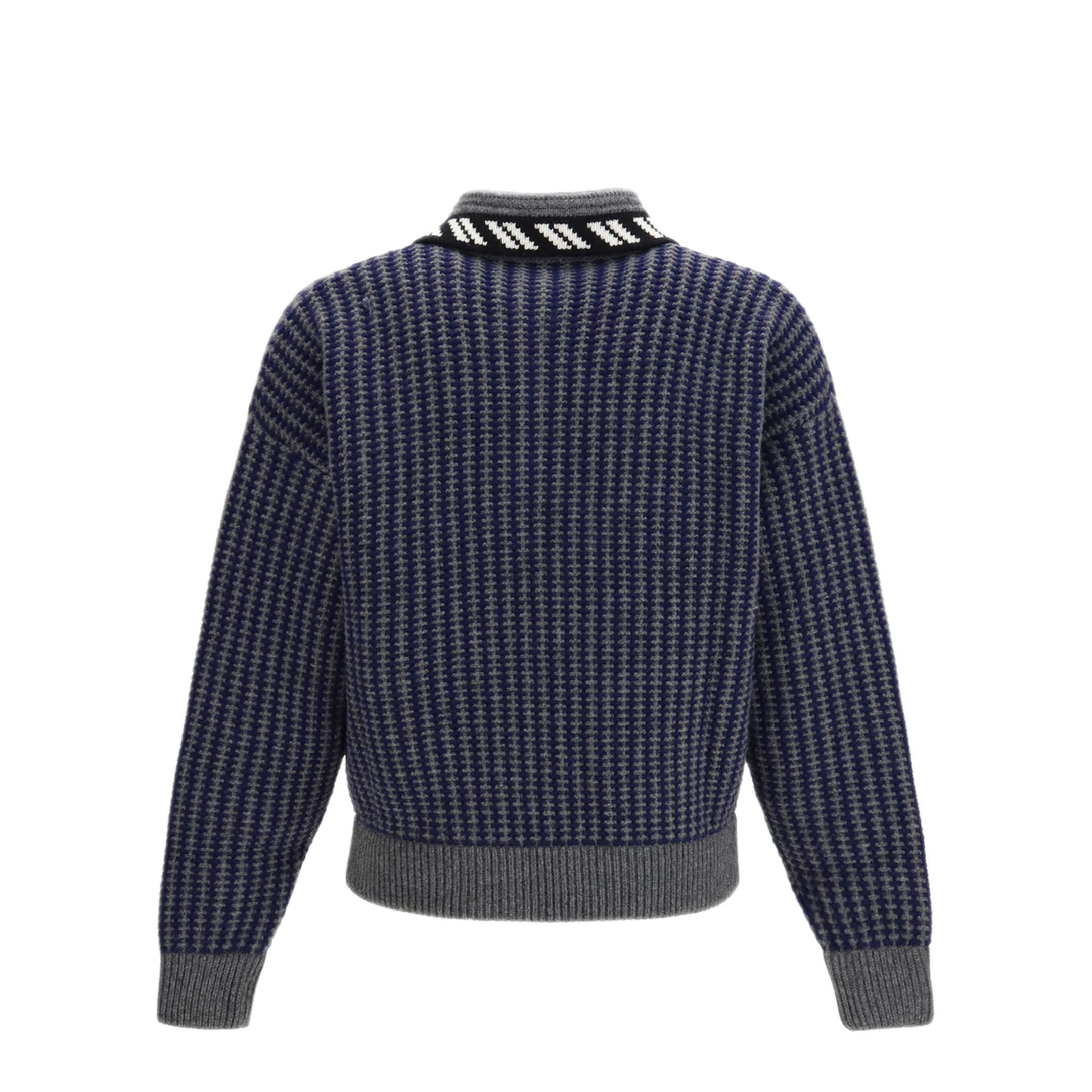 MAYFEYR - Versace - Intarsia Wool Knit Zip Cardigan - 10265451A19052