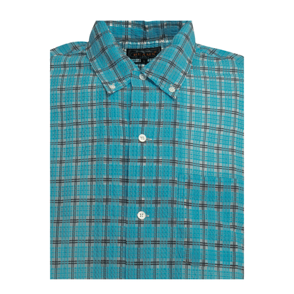 MAYFEYR - Beams Plus - Open Bd Nylon Airy Plaid Casual Shirt - 3811192413970