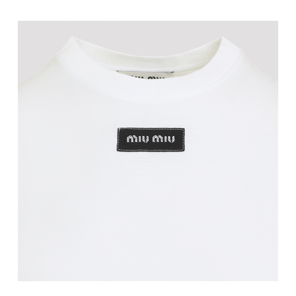 MAYFEYR - Miu Miu - Logo Patch T-Shirt - MJNA45SOOO6398