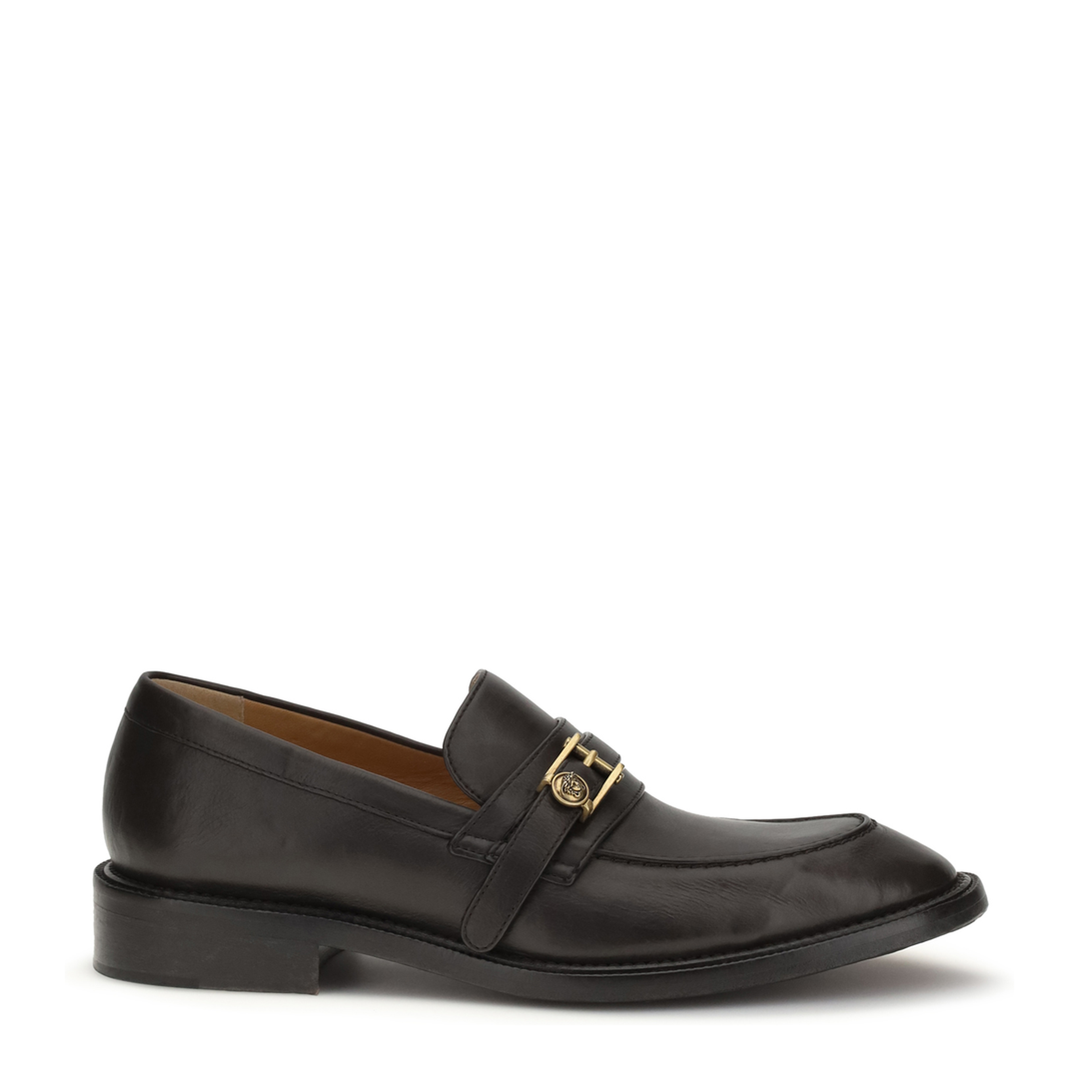 MAYFEYR - Versace - Leather Loafers With Medusa Accessory - 10233191A172911NB3J