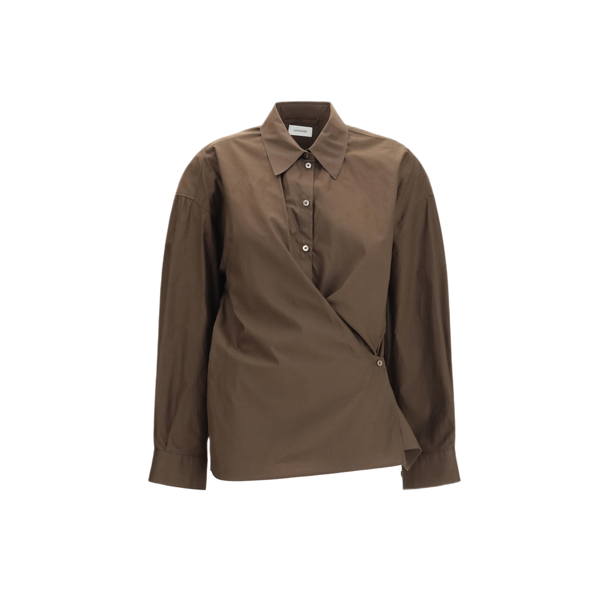 Straight Collar Twisted Shirt